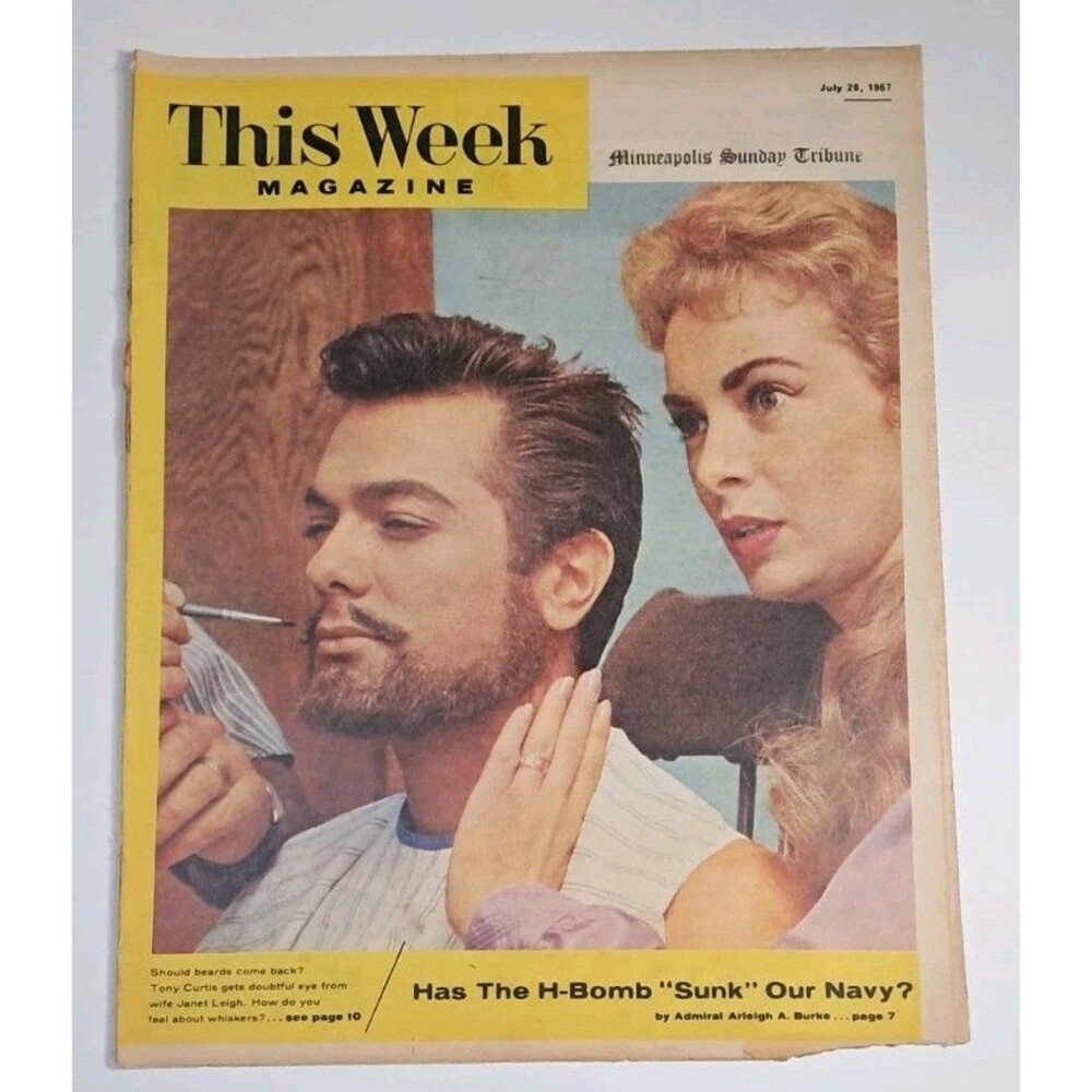 This Week Magazine Minneapolis Sunday Tribune 7/28/57 Tony Curtis Janet Leigh